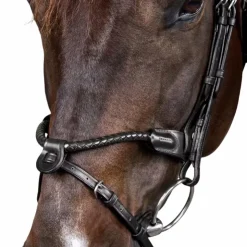 Clearance Dyon - Bridon tressé avec noseband amovible New English Collection Noir