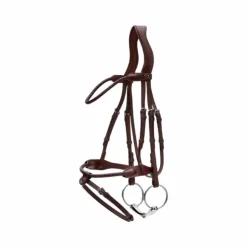 Dyon - Bridon tressé avec noseband amovible New English Collection Marron Online