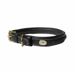 Dyon - Collier pour chien tressé plat Noir