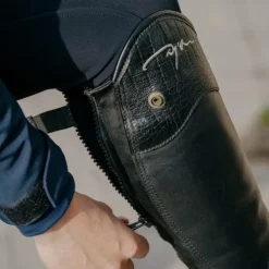 Hot Dyon - Mini-chaps Exel croco Noir