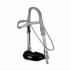 Hot Dyon - Muserolle large fermeture pull-back vernie Rond Leather Collection Noir