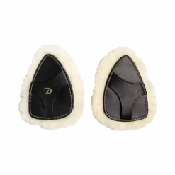 Clearance Dyon - Pad de protection en peau de mouton vegan collier de chasse 5 points D Noir