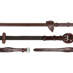 Dyon - Rênes ajustables 5/8 New English Collection brun Marron