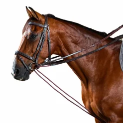 Dyon - Rênes allemandes cuir/nylon 5/8 Working by brun Marron Clearance