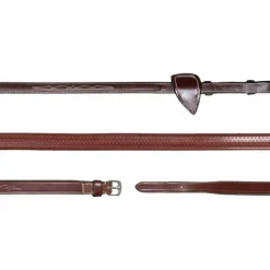 Discount Dyon - Rênes caoutchouc 1/2 US Collection brun Marron