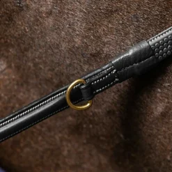 Hot Dyon - Rênes Howlett en caoutchouc 1/2 avec 7 arrêtoirs D Collection Noir