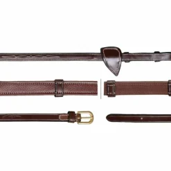 Outlet Dyon - Rênes Hunter 5/8 avec 7 arrêtoirs D Collection brun Marron