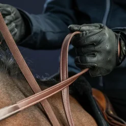 Dyon - Rênes Hunter 5/8 avec 7 arrêtoirs US Collection Marron Best