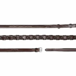 Best Dyon - Rênes tressées 1/2 US Collection Marron