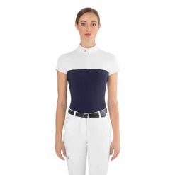 Ego7 - Polo de concours manches courtes femme Mesh Marine Hot