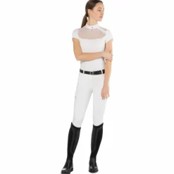 New Ego7 - Polo de concours manches courtes femme Nina Blanc