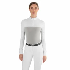 Ego7 - Polo de concours manches longues femme Mesh ice gray Gris Clearance