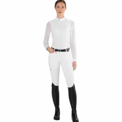Discount Ego7 - Polo de concours manches longues femme Rita Blanc