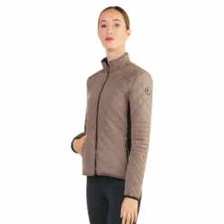 New Ego7 - Veste manches longues matelassée femme Atena turtledove Marron