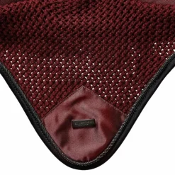 Equestrian Stockholm - Bonnet pour chevaux Twill Luxe foncé Rouge Clearance