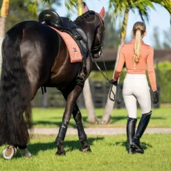 Equestrian Stockholm - Guêtres fermées Classic Mesh Coral Orange