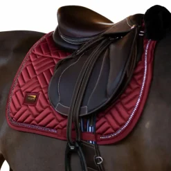 Best Equestrian Stockholm - Tapis de selle Crystal Bordeaux