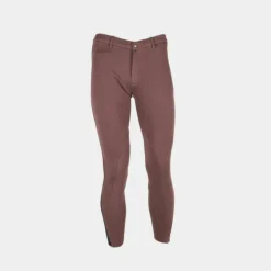 Equicomfort - Pantalon d'équitation homme Basic Lycra Chocolat Marron Clearance