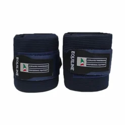 Outlet Equiline - Bandes de travail élastiques avec polaire (x2) Marine