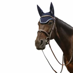 Best Equithème - Bonnet pour chevaux Mirror Je t'aime marine Bleu