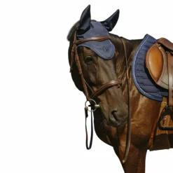 Clearance Equithème - Bonnet pour chevaux Origine Je t'aime marine Bleu