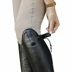 Equithème - Bottes d'équitation en cuir à lacets Noir Online