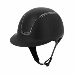 New Equithème - Casque d'équitation visière large Soazy Mat chrome Noir