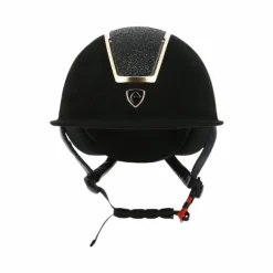 Clearance Equithème - Casque d'équitation visière large Glint Lamé / rose gold Noir