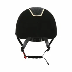 Clearance Equithème - Casque d'équitation visière large Glint Lamé / rose gold Noir