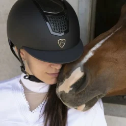 Equithème - Casque d'équitation Airy carbone/ Noir