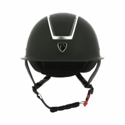 Hot Equithème - Casque d'équitation visière large Glint mat / argenté Noir