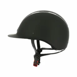 Hot Equithème - Casque d'équitation visière large Glint mat / argenté Noir
