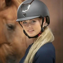 Equithème - Casque d'équitation Airy silver/ Noir Clearance