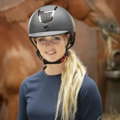 Equithème - Casque d'équitation Airy silver/ Noir Clearance