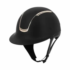 Clearance Equithème - Casque d'équitation visière large Soazy Mat rose gold Noir