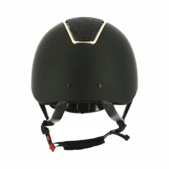 Equithème - Casque d'équitation visière large Glint mat / rose Noir New