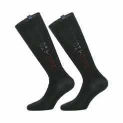 Hot Equithème - Chaussettes d'équitation Trilogie Noir