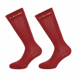 Equithème - Chaussettes d'équitation Classic (x1) Rouge Hot