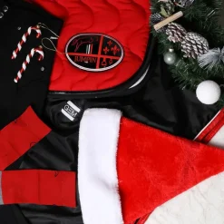 Equithème - Chaussettes d'équitation Compet /gris (x2) Rouge