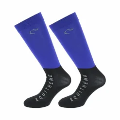 Equithème - Chaussettes d'équitation Compet roi (x2) Bleu