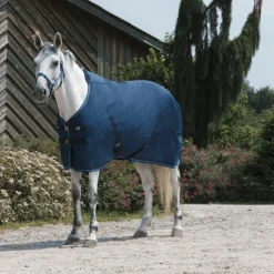 Equithème - Couverture d'écurie 400g Marine Clearance