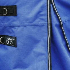 Equithème - Couverture d'extérieur Tyrex Aisance 1200D High Neck roi 300g Bleu Discount