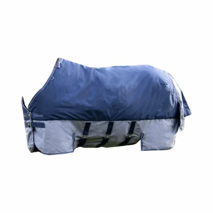 Equithème - Couverture d'extérieur Tyrex "Belly Belt" 600D /gris 0g Marine Outlet