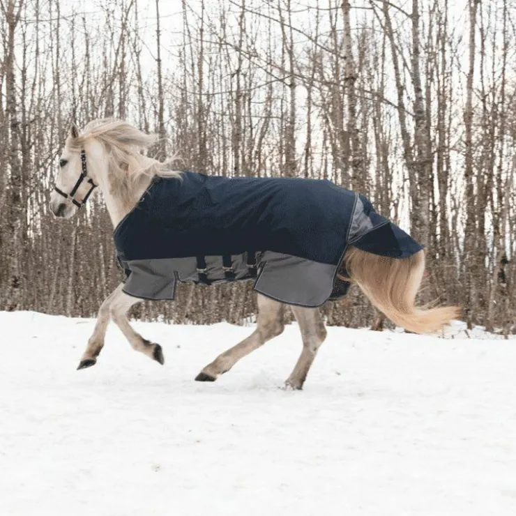 Equithème - Couverture d'extérieur Tyrex "Belly Belt" 600D /gris 0g Marine Outlet
