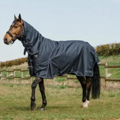 Equithème - Couverture d'extérieur Anatomic Combo 1200D 200g Marine Outlet