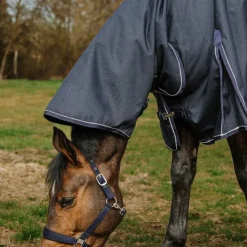 Equithème - Couverture d'extérieur Anatomic Combo 1200D 200g Marine Outlet