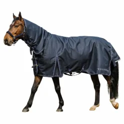 New Equithème - Couverture d'extérieur Atomic Combo 1200 D 100g Marine