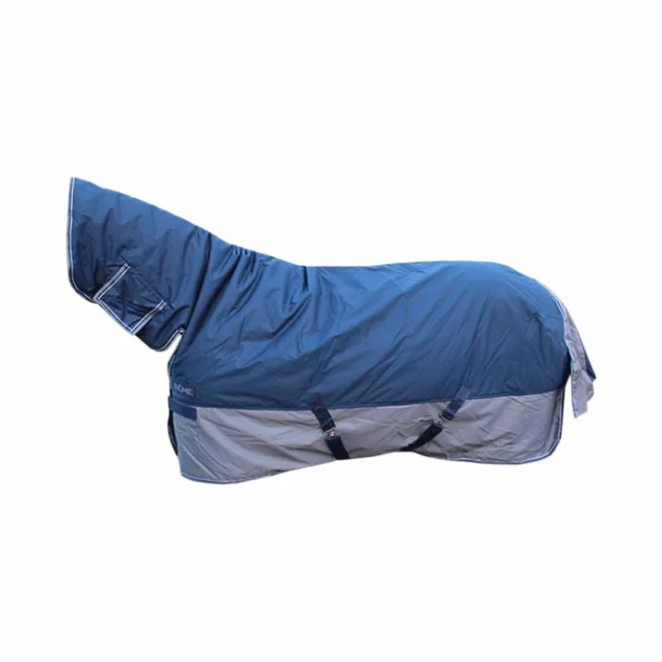 Equithème - Couverture d'extérieur Tyrex "Combo" 600D /gris 350g Marine Discount