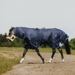 Equithème - Couverture d'extérieur Classic 1200D Combo 100g Marine Outlet