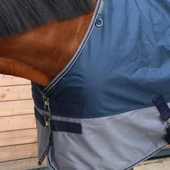 Equithème - Couverture d’extérieur Tyrex 600 D /Gris 50g Marine Best